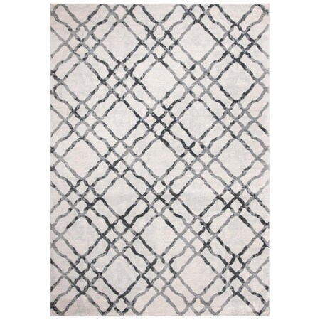 Safavieh 5 ft. 3 in. x 7 ft. 7 in. Isabella Rectangle Power Loomed RugIvory & Grey ISA957B-5